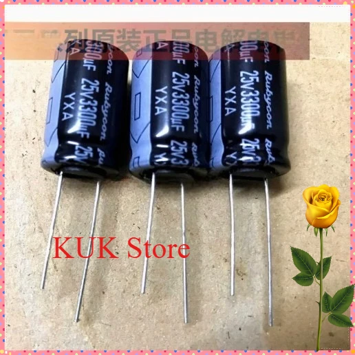 Original   25V  3300UF  25V3300UF  YXA  16x25mm