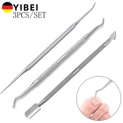 3pcs Toe Nail Care Hook Ingrown Double Ended Ingrown Toe Correction Lifter File Manicure Pedicure Toenails Clean Foot Care Tool