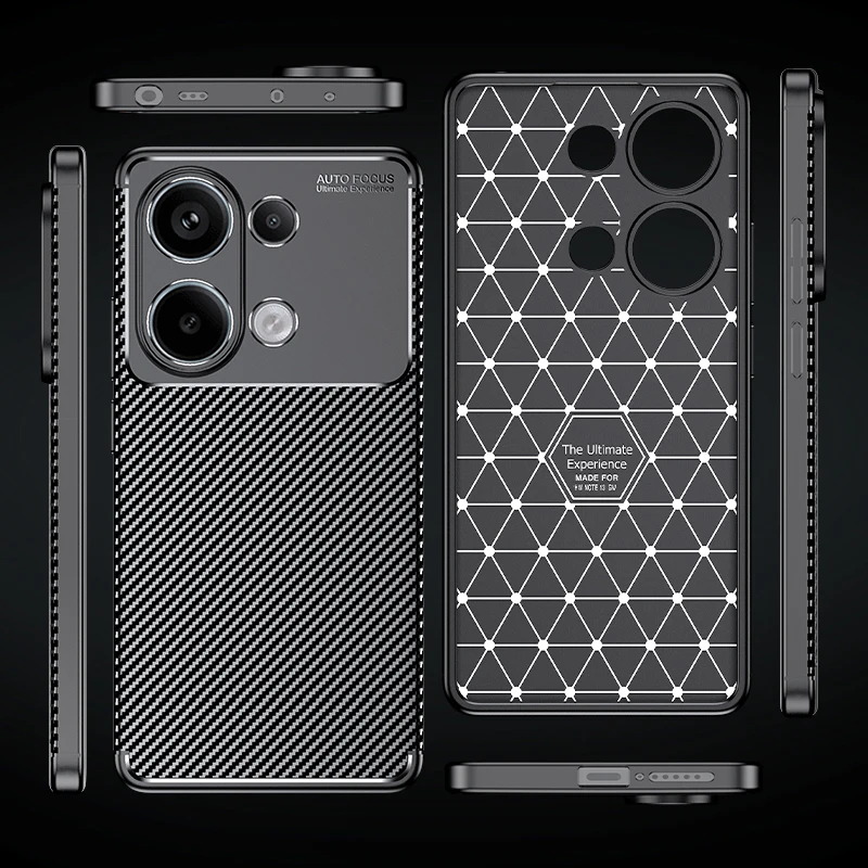 For Redmi Note 13 4G Case Cover Redmi Note 13 Capas Shockproof Phone Back Armor Bumper TPU Fundas Xiaomi Redmi Note 13 Pro Plus