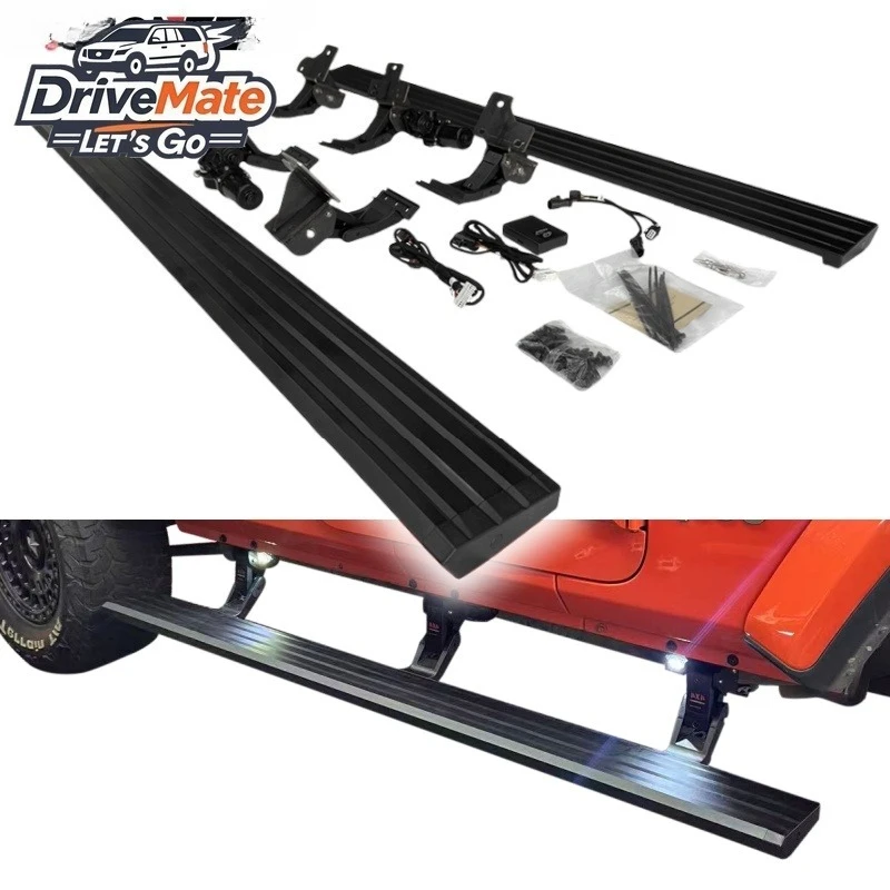 For 4x4 Automatic Electric Retractable Foot Running Boards Power Side Steps for Jeep Wrangler JL Unlimited 2019 2020