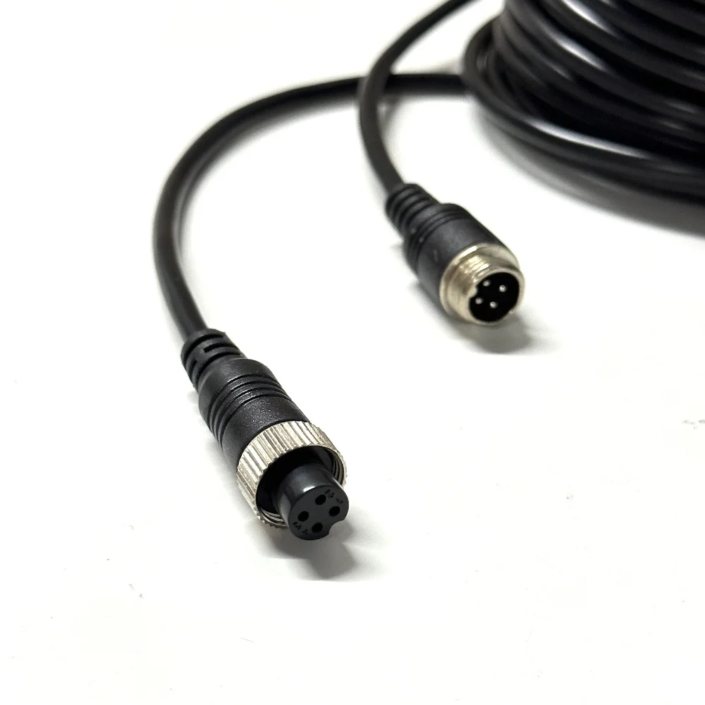 4 Pin การบินขยายสายวิดีโอ 3M 5M 10M 15M 20M 30M สําหรับรถบรรทุก Van Rv รถบรรทุกรถบัสการเชื่อมต่อกล้อง