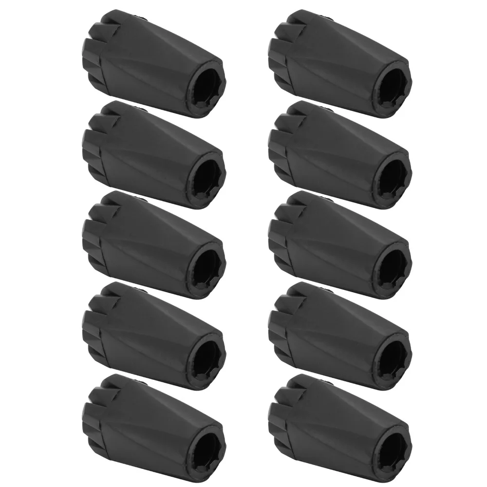 

10Pcs Rubber Climbing Poles Tip Wear Resisting Anti Slip Hiking Pole Tips Extra Thick Horseshoe Foot Walking Stick Tips