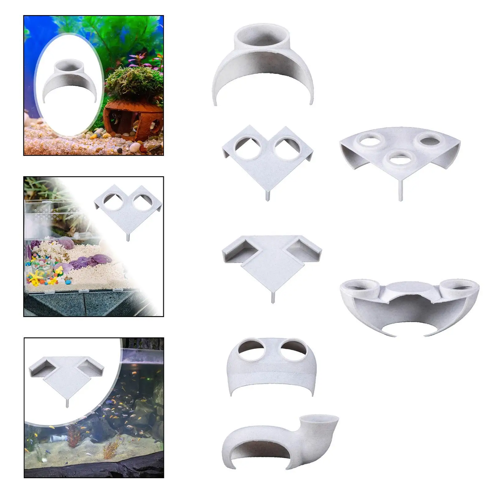 Aquarium Tunnel Aquarium Decor Landscape Breed Resting Loaches Fish Shrimp Hideout Hideaway for Shop Pond Outdoor Home Indoor