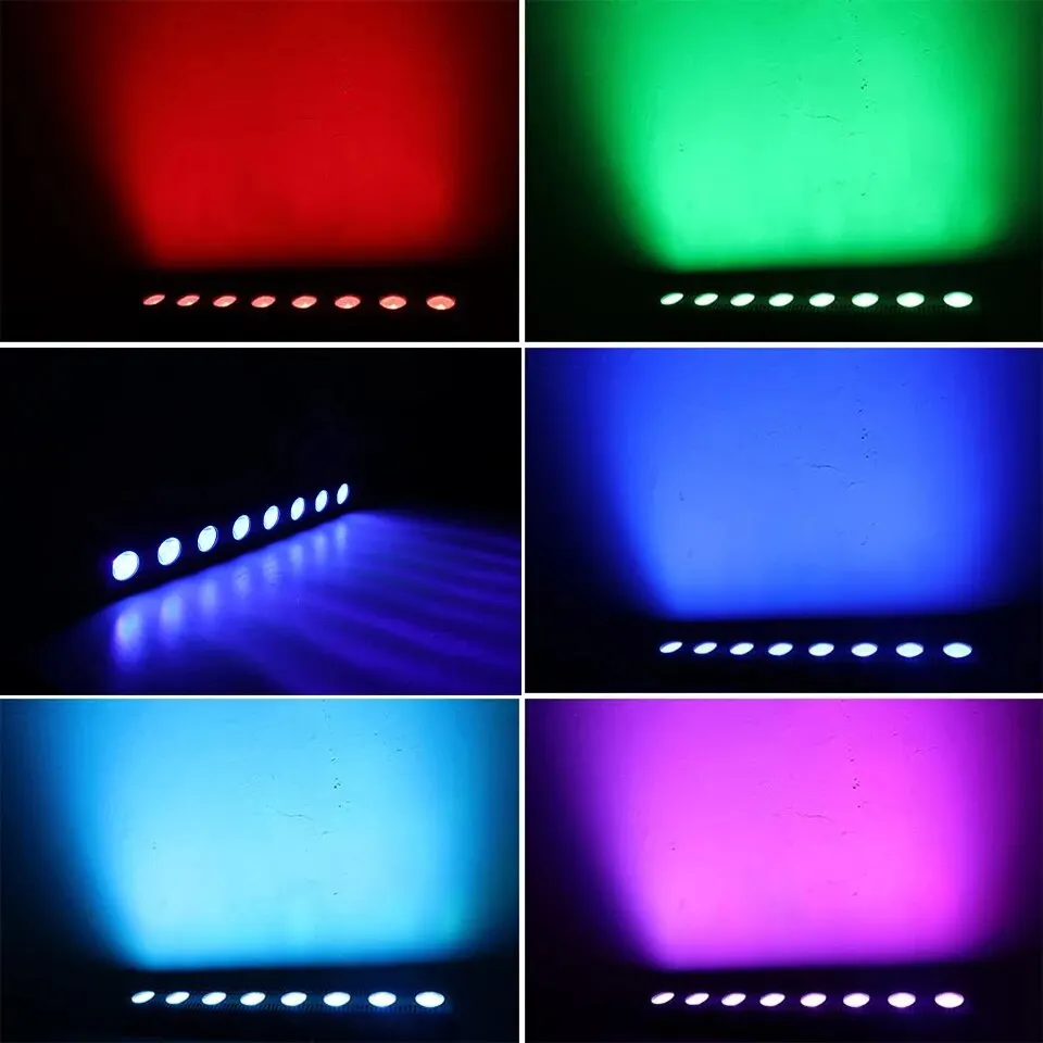 RGBW Sound Party Lights, 8LED, Música Strobe, LED Par Light, DJ Disco Lights, RGBW DMX512 Wash Lamp, Stage DJ Equipment, casamento e Natal