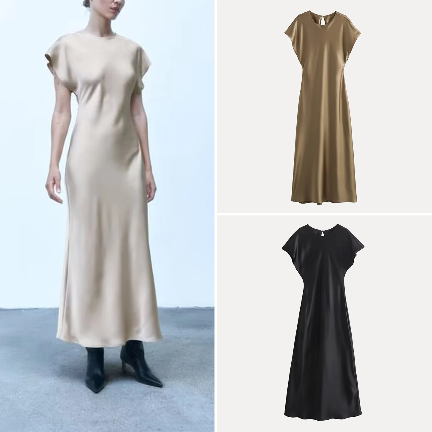 

Женская юбка трапециевидной формы Z Midi Dr 2025 New Sle Commute с высокой талией ort Sve round Ne Повседневная одежда Осенний сезон