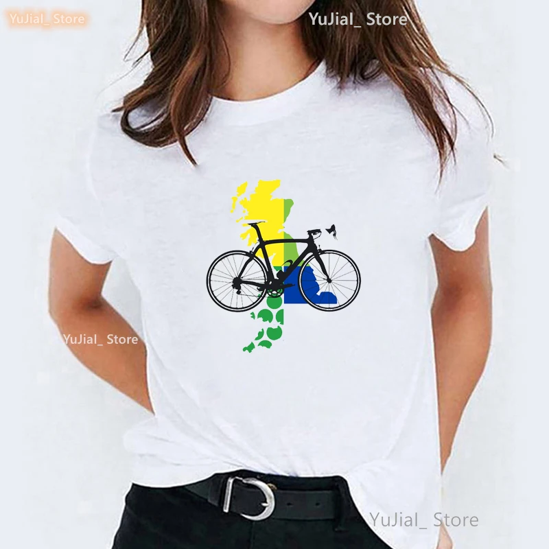 

Just Married Love Bike Graphic Print T Shirt Women Clothes 2023 Love Canada British Bicycle Tshirt Femme Summer Fashion T-Shirt