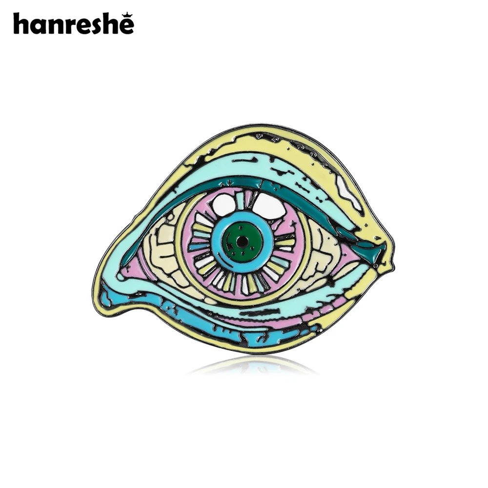 Hanreshe New Eye Enamel Brooch Medical Ophthalmology Creative Jewelry Colorful Pin Badge for Backpack Lapel Decoration