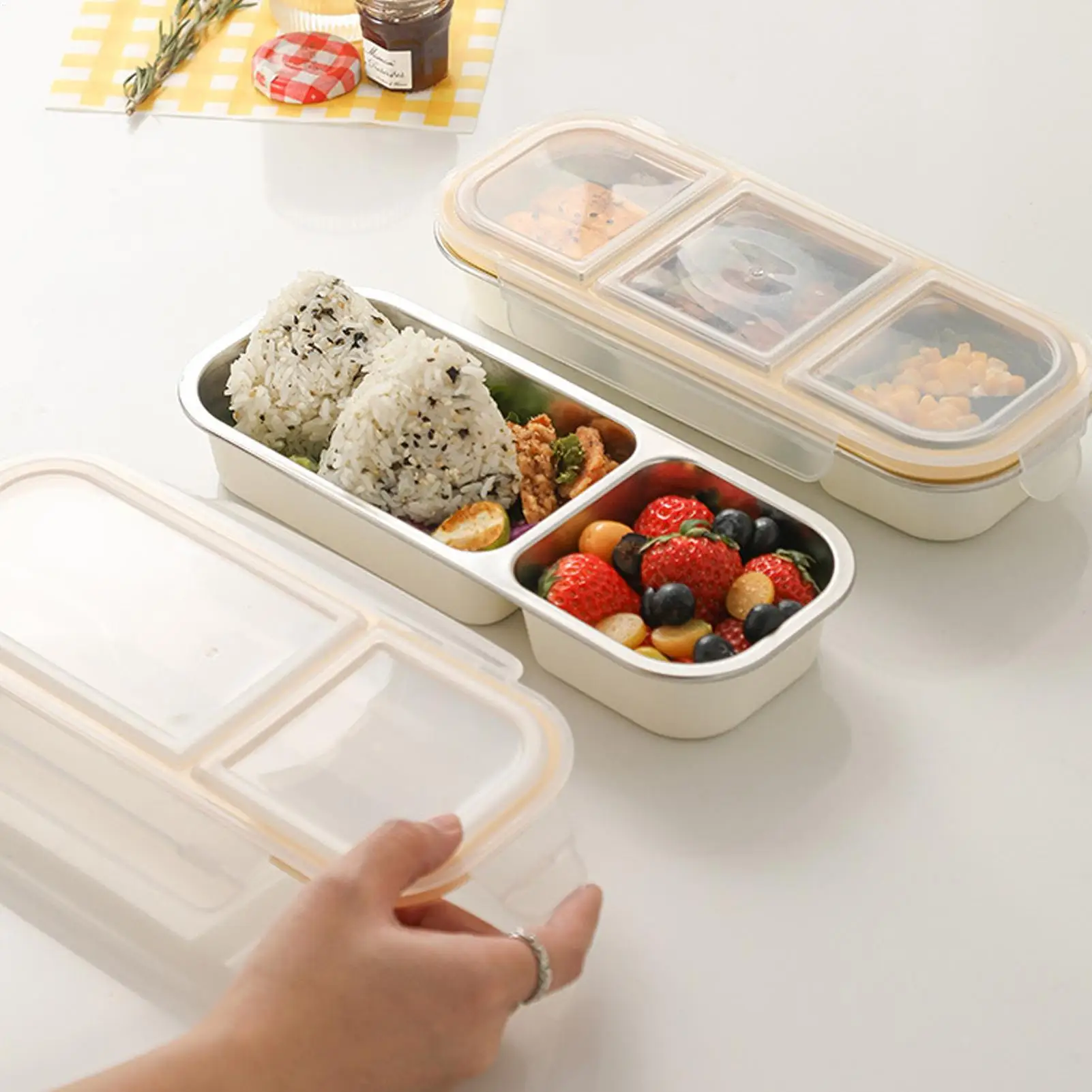 

Коробка для закусок из нержавеющей стали, водонепроницаемый контейнер для закусок, герметичный ящик для хранения продуктов для детей-подростков, школьное рабочее место, подготовка еды