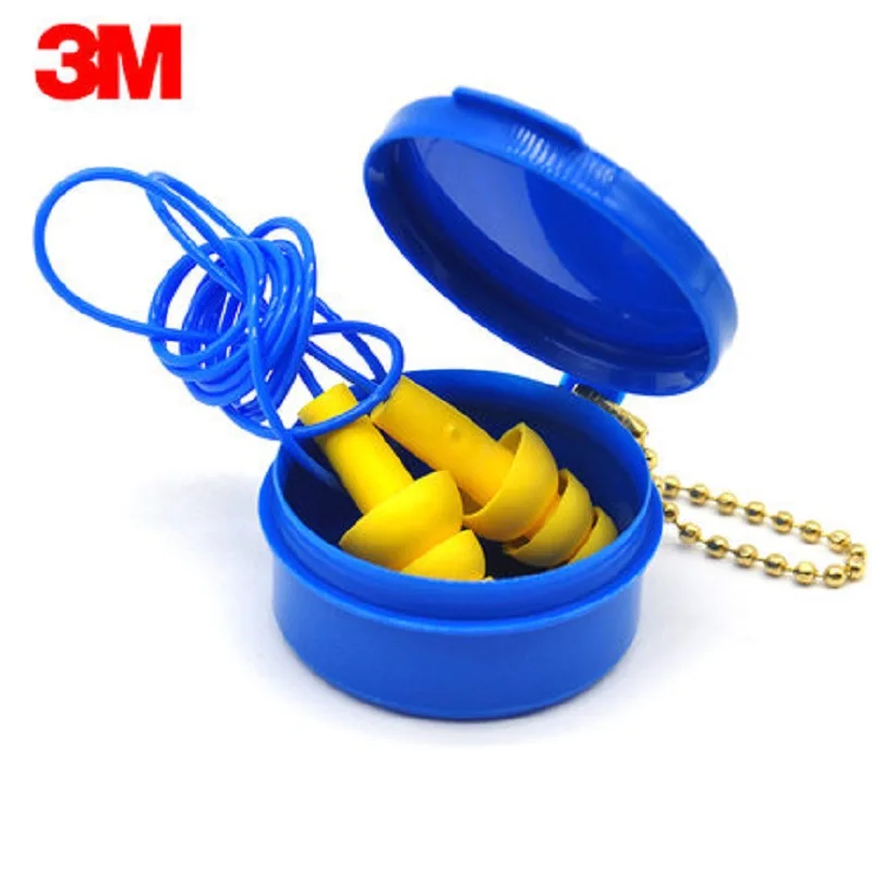 3M 340-4002 Christmas Tree with Wire Earplugs Water-Proof Washable Silicone Earplugs for Industrial Noise Reduction Protect Ear