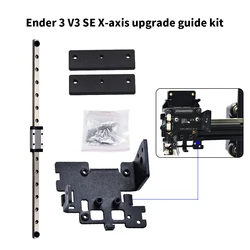 Crealilty 3D Ender 3 V3 SE X-Axis Linear Guide Upgrade Kit Y-axis Dual Rail Kit MGN9H 300mm Length Single Rail CNC Backplate