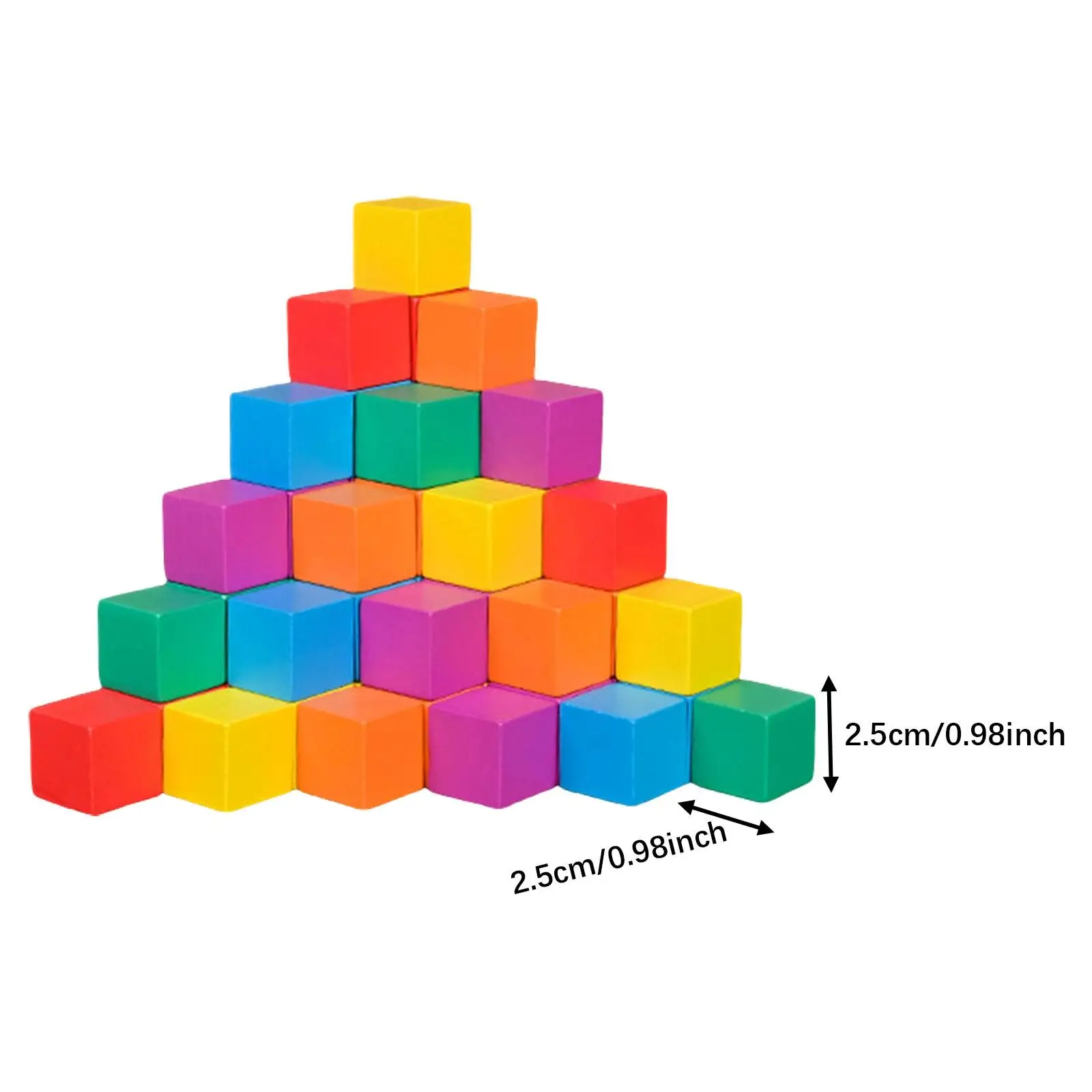 Cube en bois coloré, solide, jouet mathématique, apprentissage précoce pour garçons