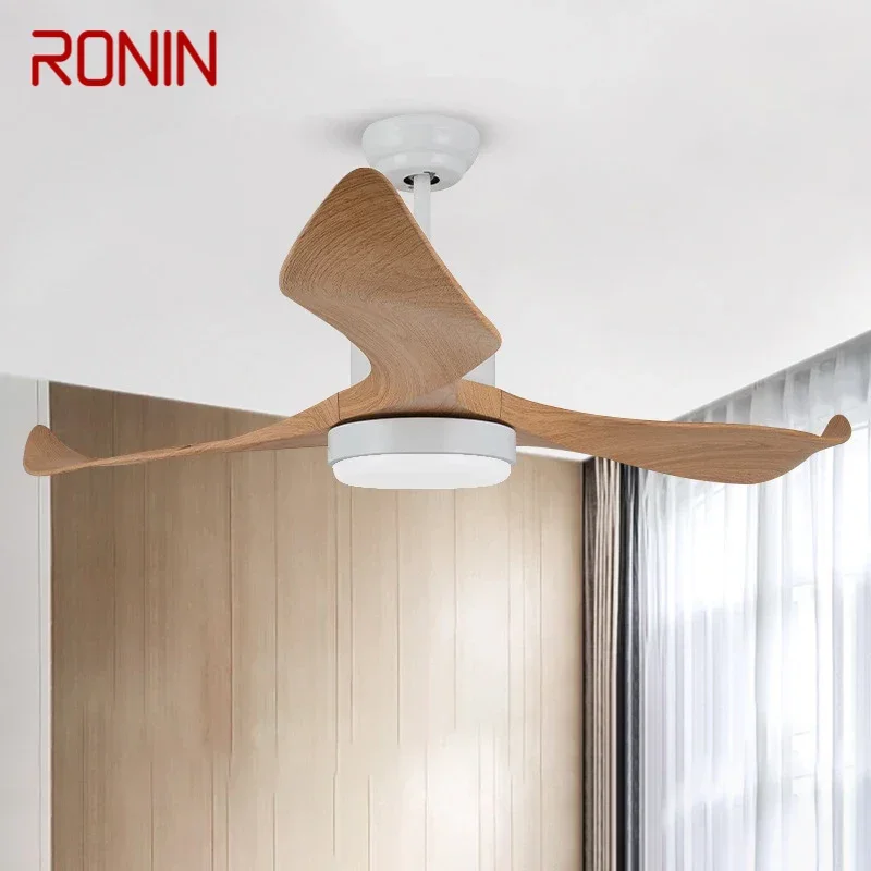 

RONIN Nordic LED Fan Light Modern Minimalism Restaurant Living Room Study Ceiling Fan Light Remote Electric Fan Light