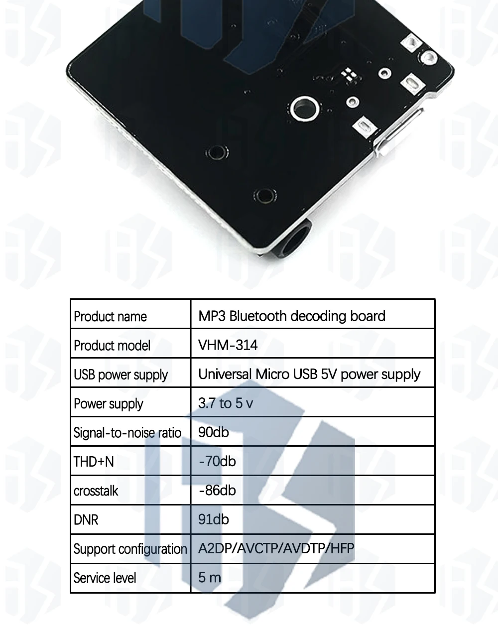 Mini Bluetooth 5.0/4,1 MP3-Decoder-Board Audio-Empfänger MP3 verlustfreier Player drahtloses Stereo-Musik verstärker modul – Detail 24