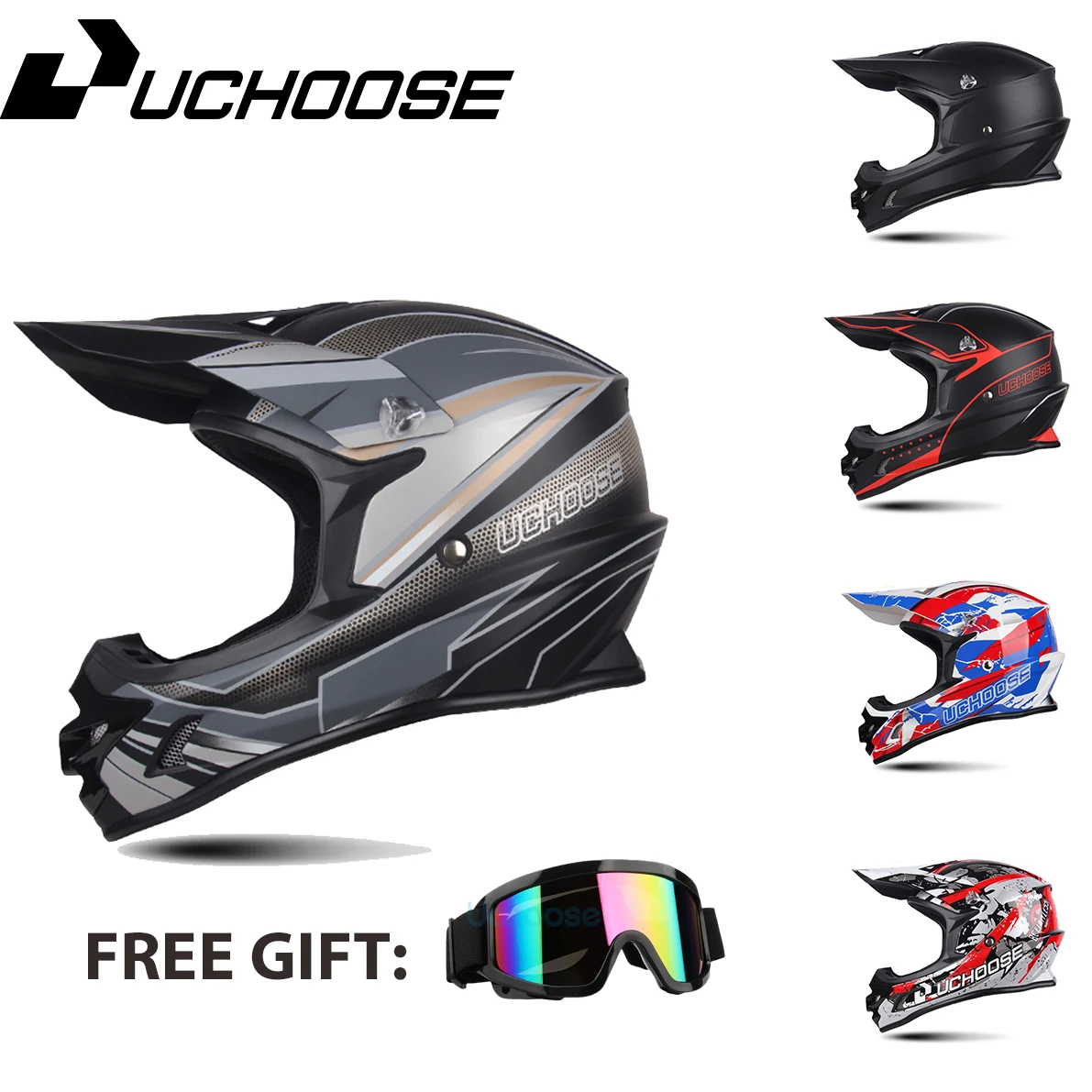Wyślij prezenty w gogle DOT Dorosłe kobiety Mężczyźni Unikalne kaski Motocross Off Road Kask Downhill