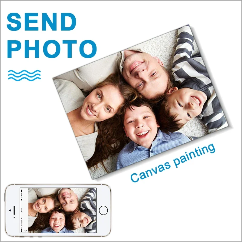 Send Photos, Customize Personalize Photos Print Canvas with frames, Pets, Weddings, Children, Portrait Posters, Gifts for Family