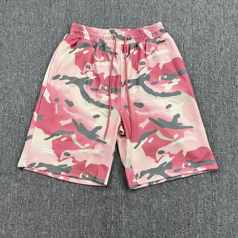 Jesień Zima Nowe PATTA Topy Szorty Luźne Casualowe Kamuflażowe Nadruki Sportowe Streetwear Retro Hip-hop Patta Bluza z Okrągłym Dekoltem