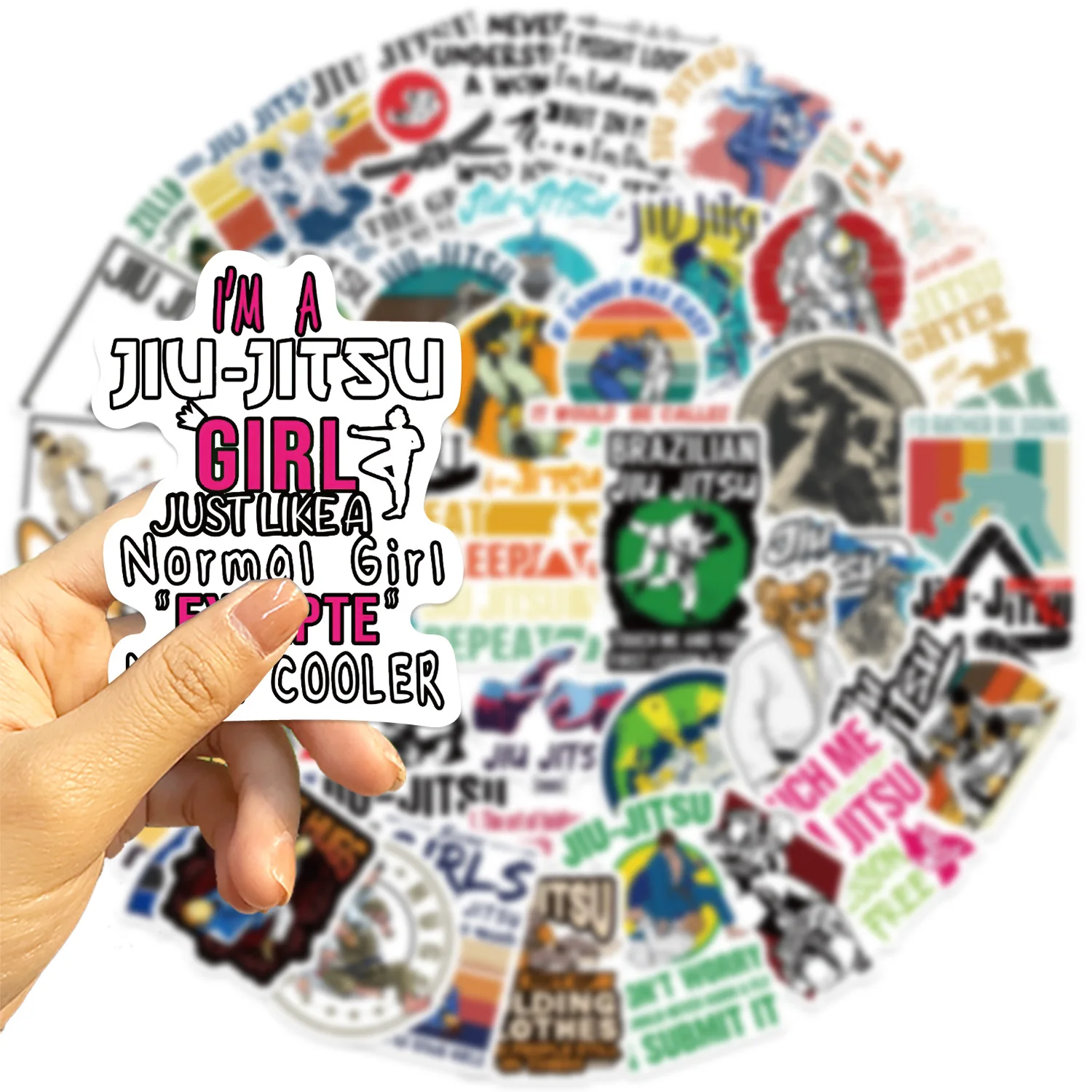 10/30/50PCS Cool Martial Arts Graffiti Sticker Cartoon Judo Taekwondo Mixed Sticker Scooter Mobile Phone Laptop Decals Kids Toy