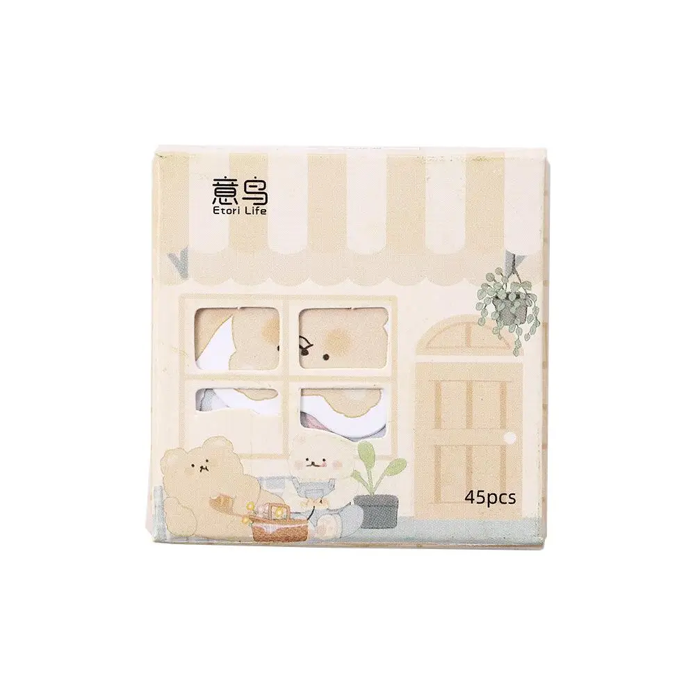 DIY наклейки с животными, школьные принадлежности, офисные наклейки для дневника, корейские канцелярские принадлежности, наклейки для журнала, скрапбукинг