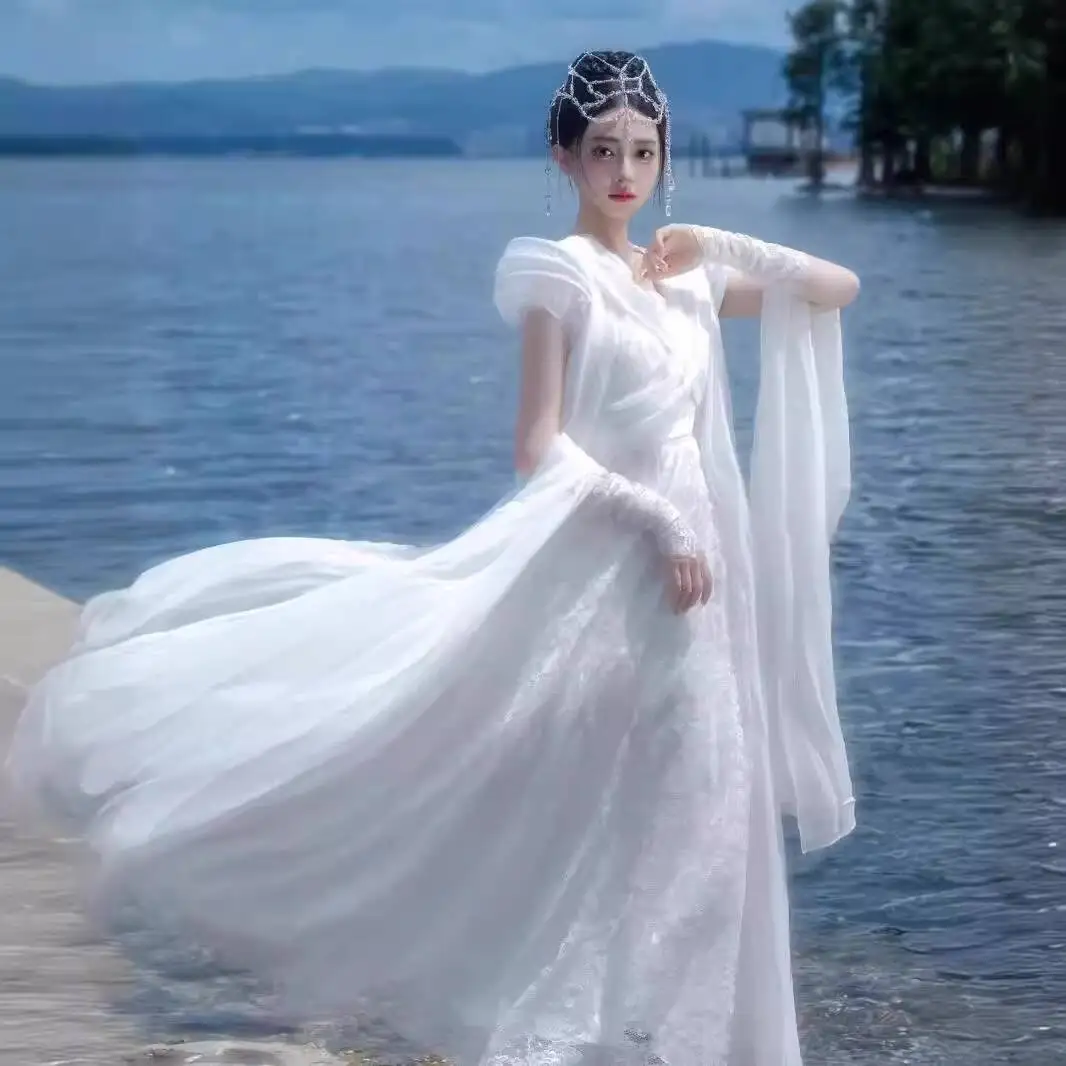 Xian Jian Qi Xia Chuan San Xi Yao Same Style Ancient Costume Adult Classical Dance Costume Full Set Fairy Descends Cosplay
