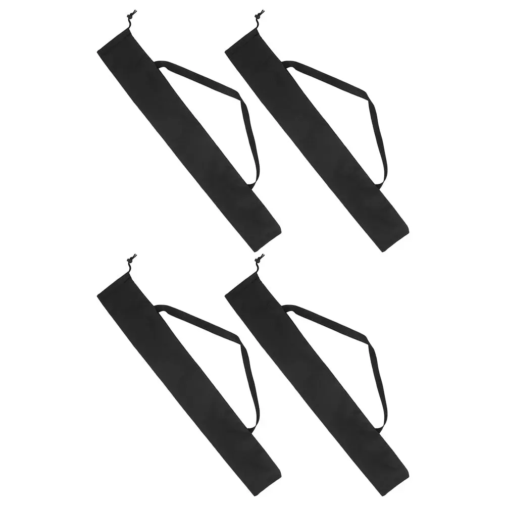 

4 pcs Storage Bag for Umbrella Tent Tripod Fishing Rod Yoga Mat Black Oxford Reusable Drawstring Durability Multifunctional
