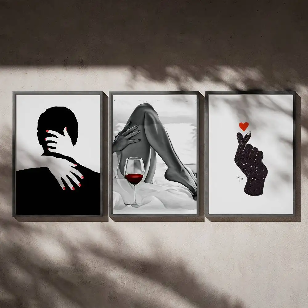 

Black White Fashion LOVE Poster Posters,waterproof Paper Stickers,coffee Shops,bar Living Rooms