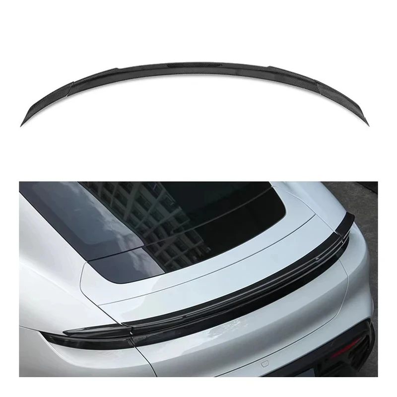 

Car Spoilers Factory Supply Dry Carbon Fiber Rear Trunk Bumper Wing Lip Taycan 4S