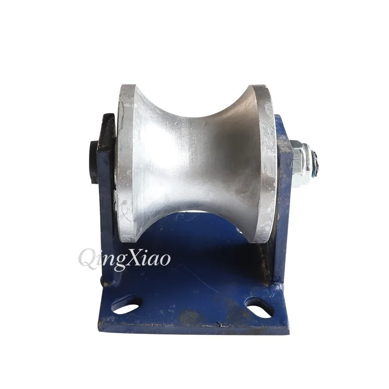 Heavy 45# Steel U Type Track Wheel Pulley Sliding Door Guide Wheel Wire Rope Tube Guide Fixed Pulley - view 4