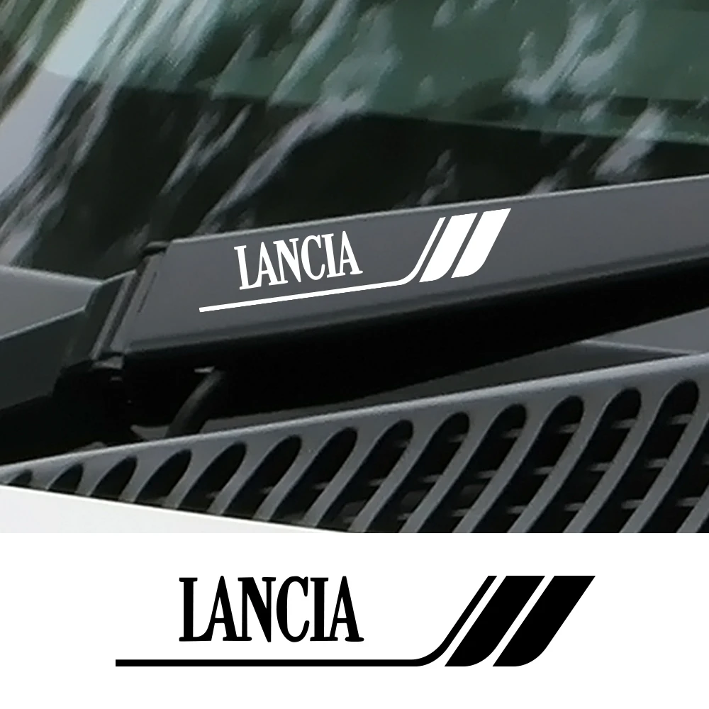 For Lancia Delta Ypsilon Phedra STRATOS Y Thema Car Windshield Wiper Stickers Auto Exterior Decorative Tuning Accessories