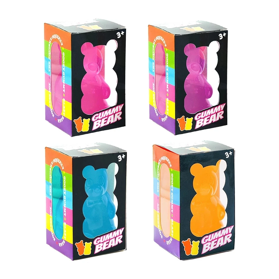 Niedlicher Bär Nee Maltose Quetschspielzeug Buntes Sensorisches Spielzeug Kreatives Neues Produkt Schreibtischdekoration Stressabbau-Puppe – Detail 4