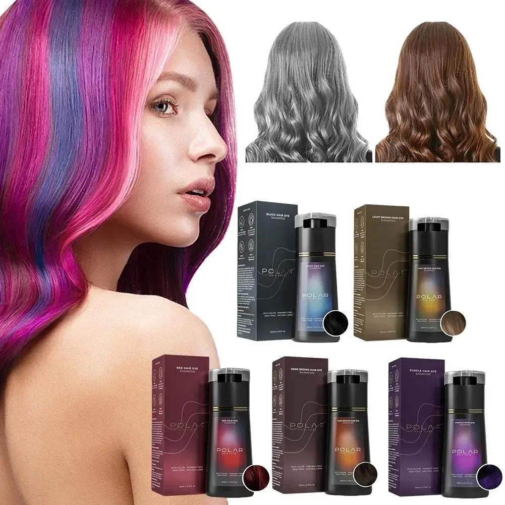Nourishing Gray Cover Hair Shampoo Kit – Semi-Permanent Natural Color, Supports Healthy and Vibrant Look with Gentle Care