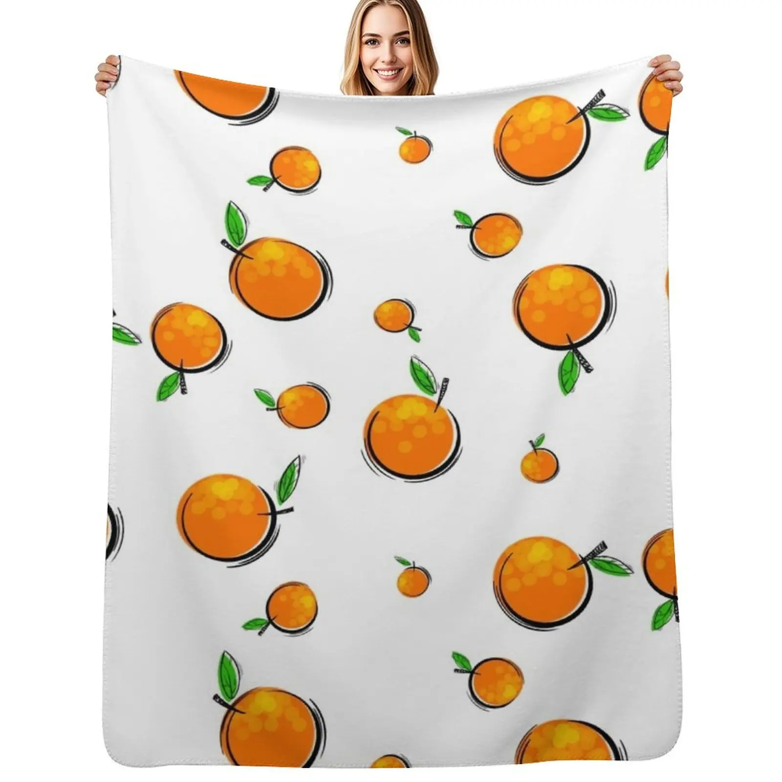 

Citrus Throw Blanket Cozy Sofa Blanket for TV Watching Napping