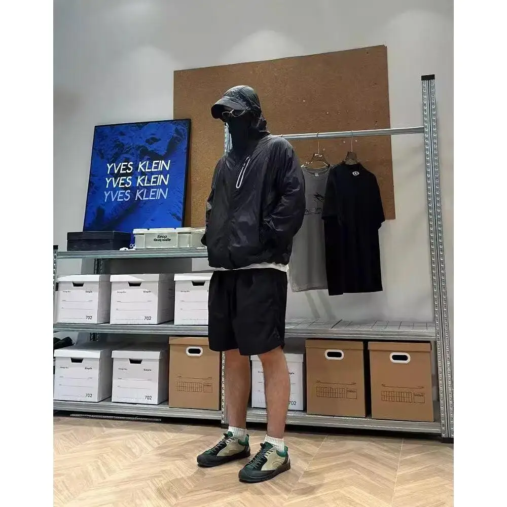 Jaket Pria Longgar Musim Semi Gugur 2024 Gaya Harajuku Street Fashion Versi Korea Mantel Kasual Serat Poliester Musim Dingin...