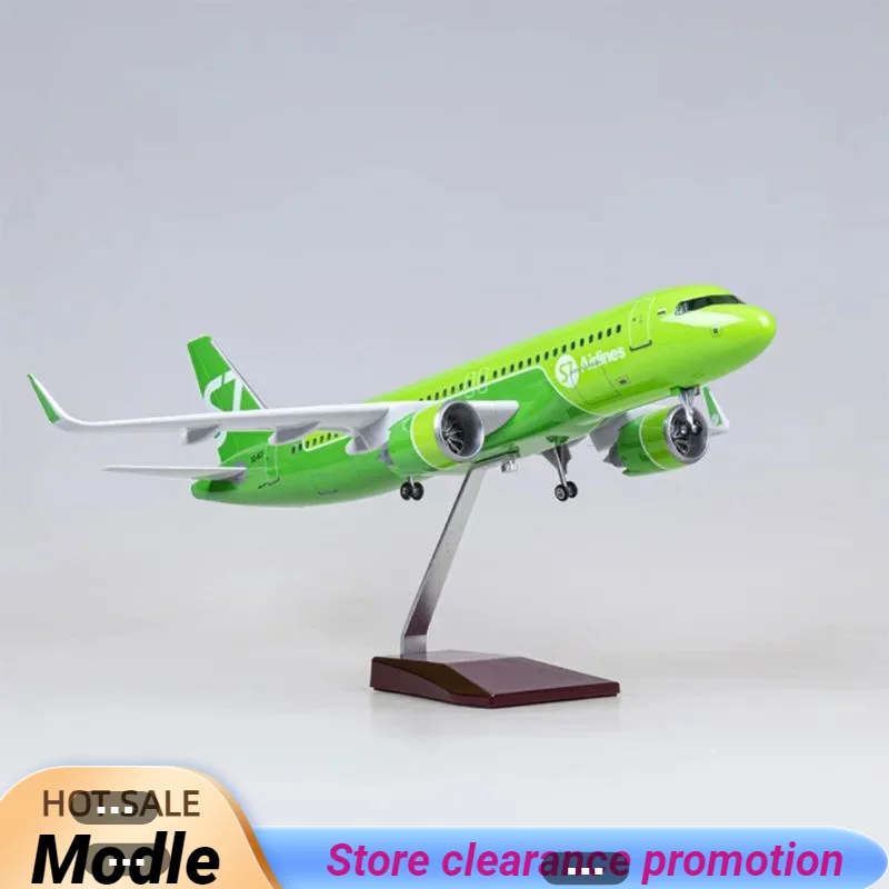 

New 47CM 1/80 Airplane A320NEO A320 NEO Siberia S7 Airlines Model Toy Light & Wheel Landing Gear Diecast Resin Plane Model Decor