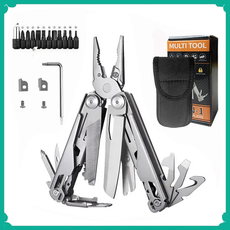 

Folding Multitool Plier Cable Wire Cutter Multifunctional Hand Tools Outdoor Camping Portable Pliers Knife