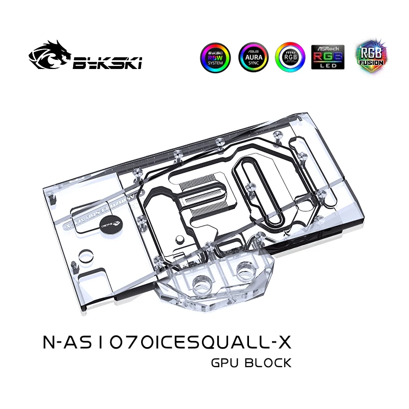 Imagem -02 - Bykski Bloco Aquático para Asus Drive para Jogos e Gtx 1060 Luz Rgb Dupla Cobertura Completa Placa Gráfica Bloco Radiador de Cobre