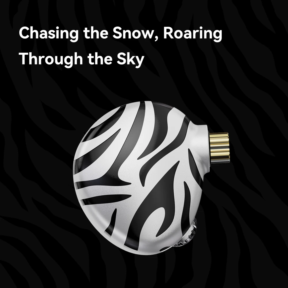 TRN White Tiger Hybrid Auriculares de diafragma plano con controlador dinámico dual y cable híbrido plateado de alta calidad