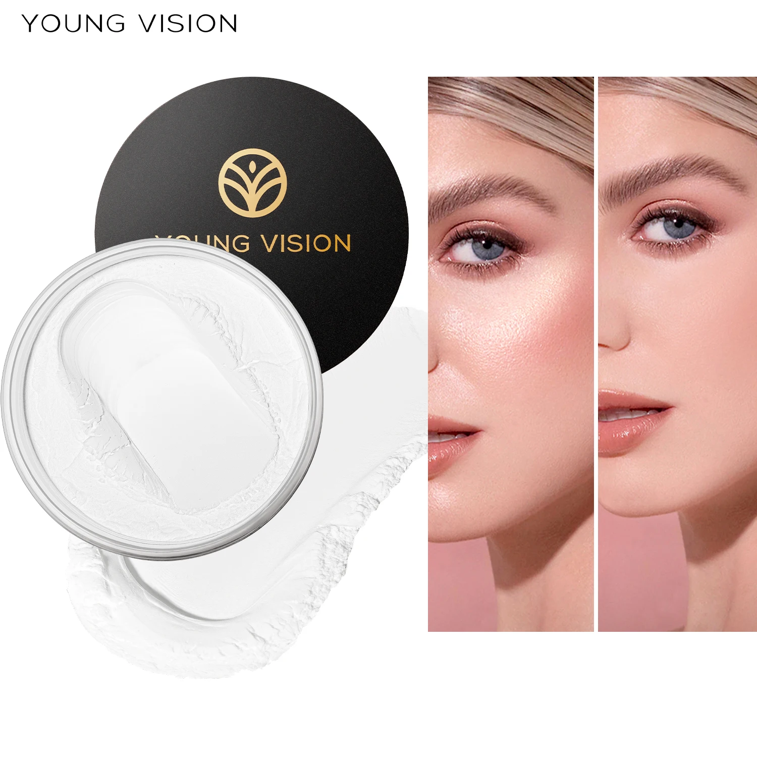 YOUNG VISION Makeup Setting Powder Non sticking Powder, breathable, delicate, makeup free, matt, concealer powder