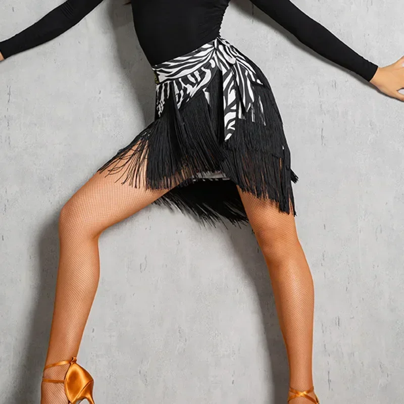 Коктейльные бриллиантовые нарукавники, женская короткая юбка для латиноамериканских танцев, танцевальная юбка для взрослых, набедренный шарф с бахромой
