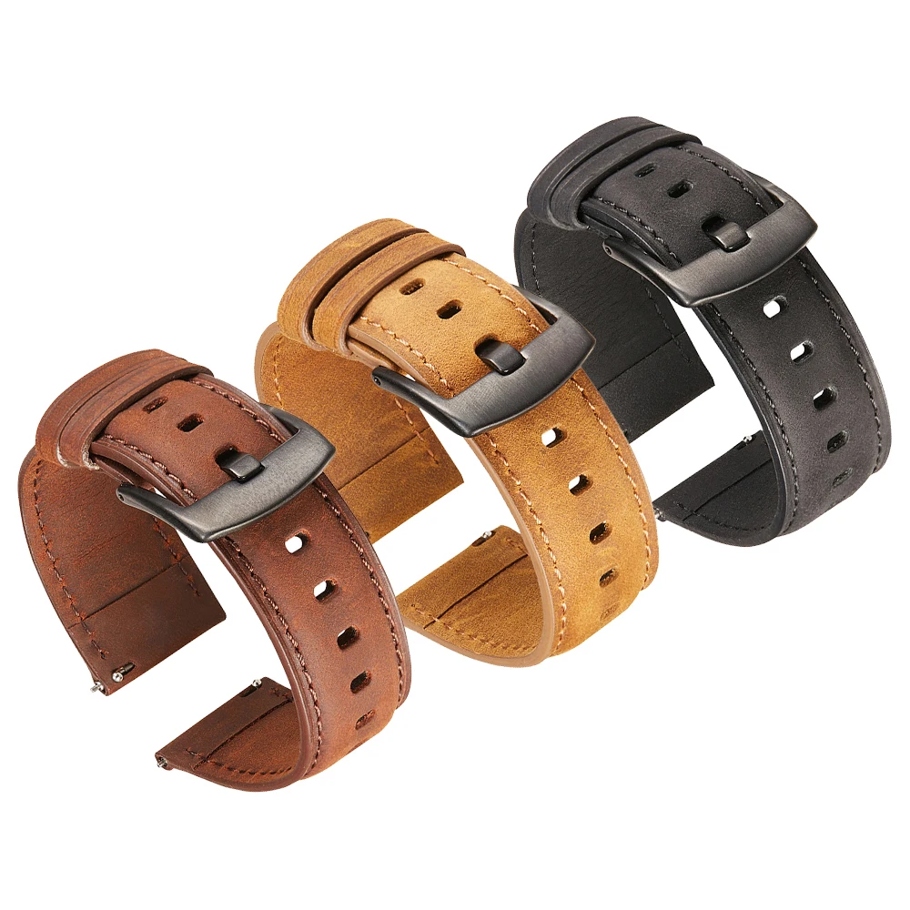 

Leather Strap For Samsung Galaxy Watch 3 45mm 41mm Band GalaxyWatch 46mm 42mm/S3 Watchband Bracelet Accessories active 2 correa