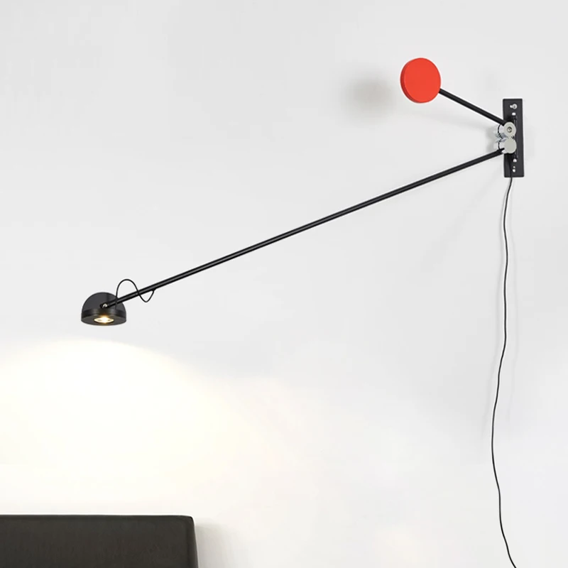 Designer Adjustable Long Pole Lamp Italian Swing Arm Wall Lamp Living Room Kitchen Wall Sconce Office Decor Reading Bed Lights