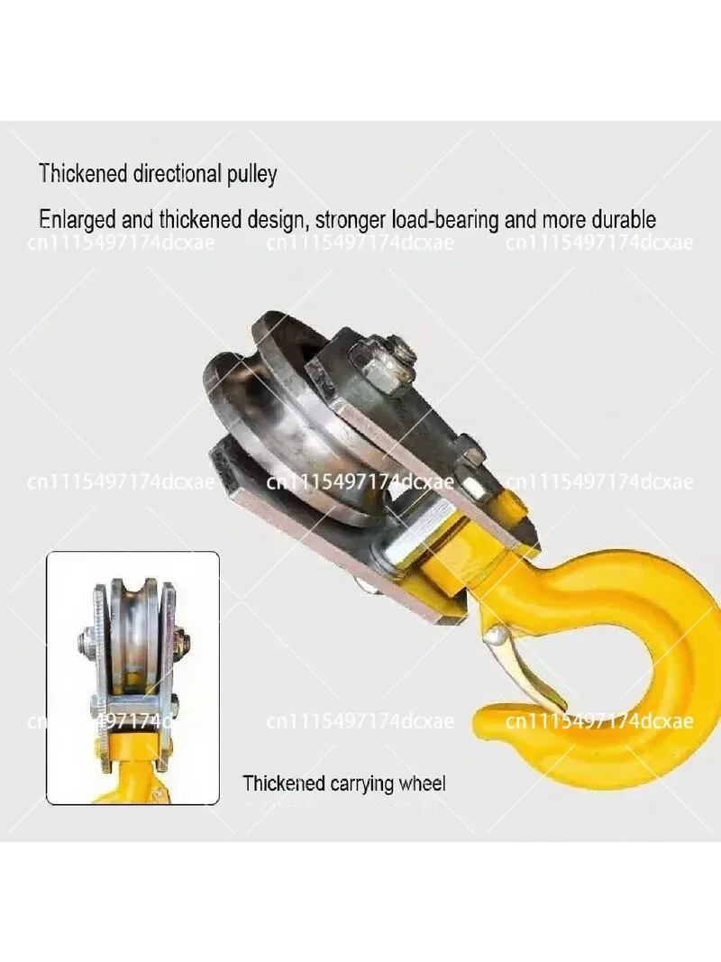 Alloy Steel Lifting Pulley Block with Hook for Winch Wire Rope Towing Hoist