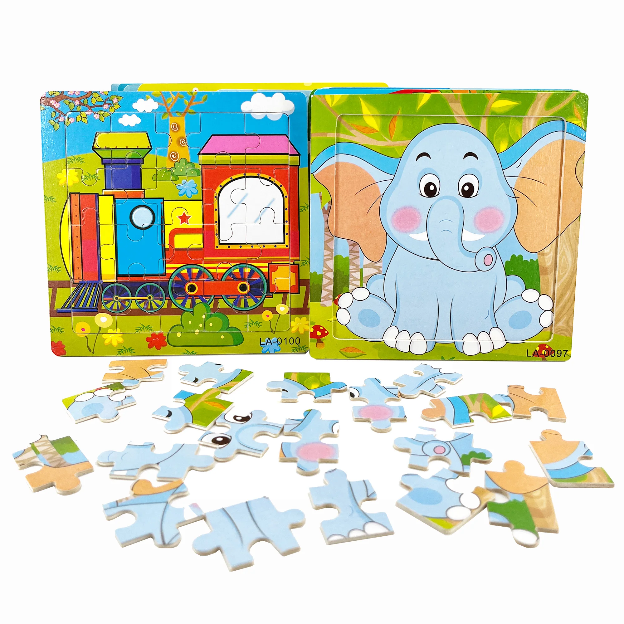 1pc 14.7cm/5.79in Wooden Jigsaw Puzzle Transportation Vehicle Marine Animal Style Puzzles Game Kids Educational Toy for Children