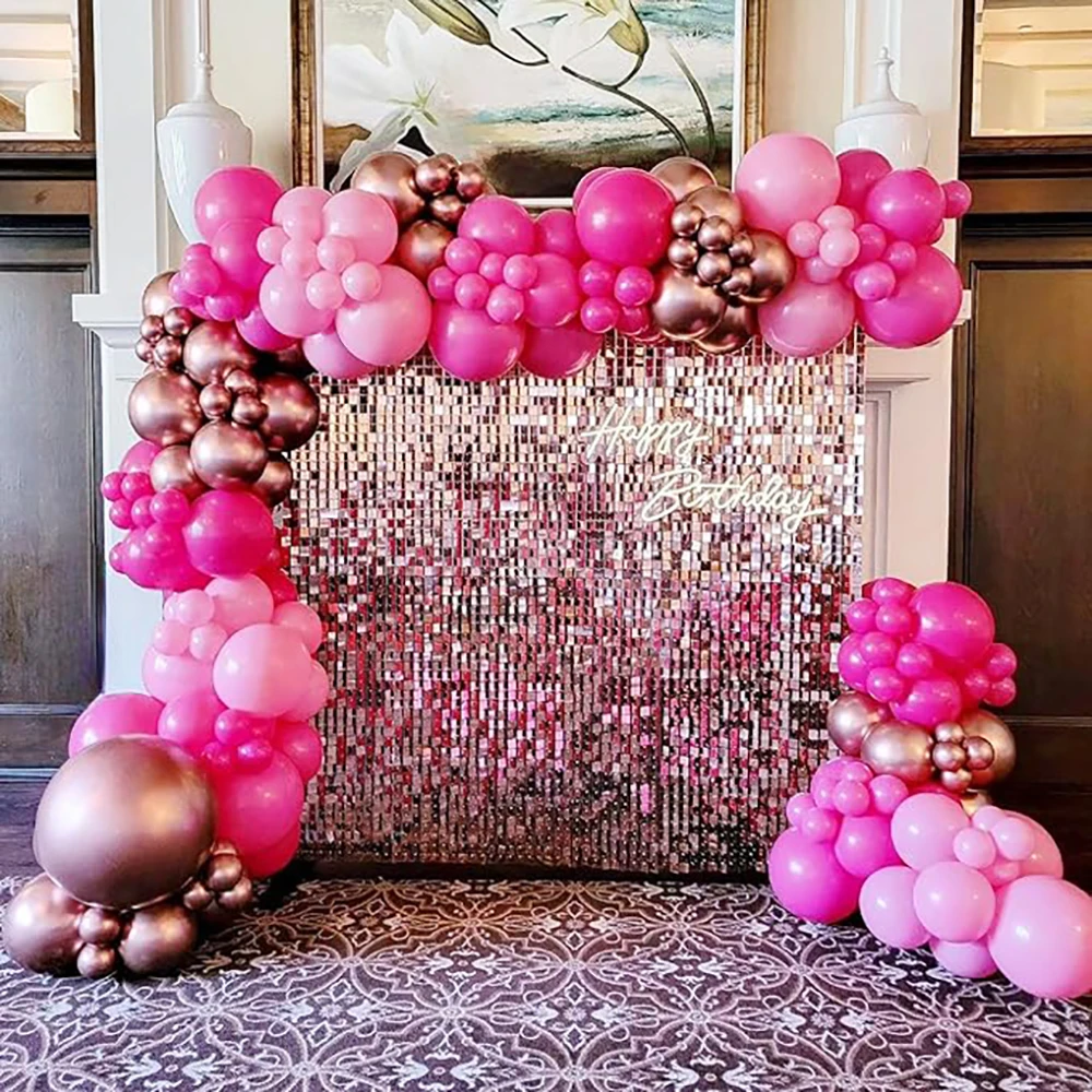 Roze ballonnen slinger Rose roze Rose gouden ballon boog Kit meisje verjaardagsfeestje baby shower huwelijksverjaardag decoratie Globos