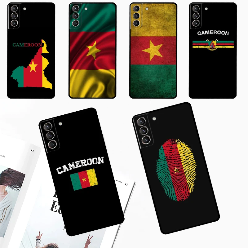 Republic of Cameroon Flag Phone Case For Samsung Galaxy S24 Ultra S22 Plus S20 S21 S23 FE Note 20 10 S8 S9 S10 Cover