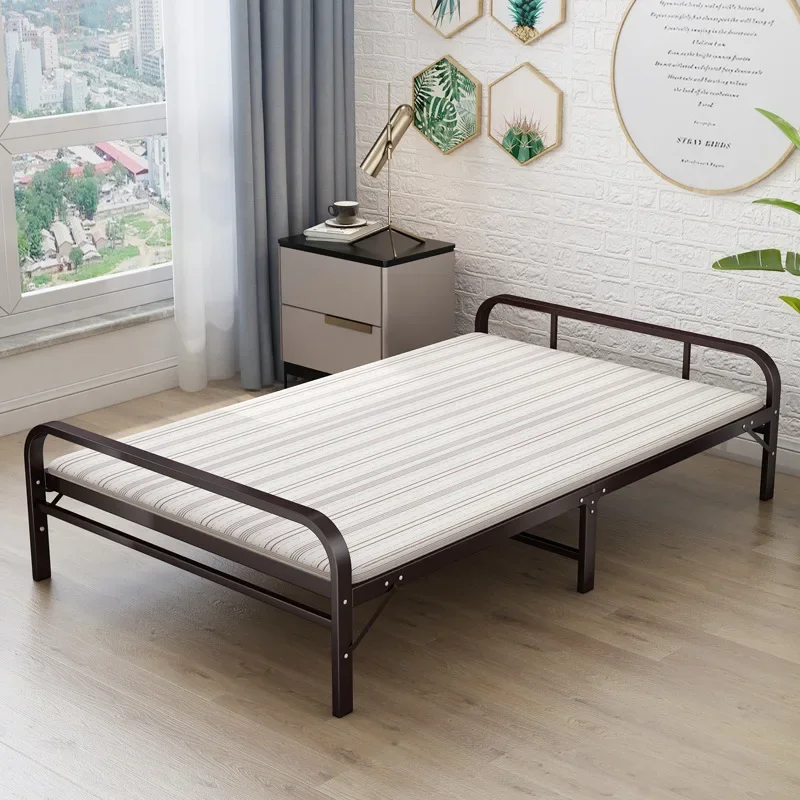 سرير قابل للطي، لوح خشبي صلب، غرفة تأجير، مرافقة منزلية، سرير بسيط، استراحة غداء للبالغين، حديد مطاوع