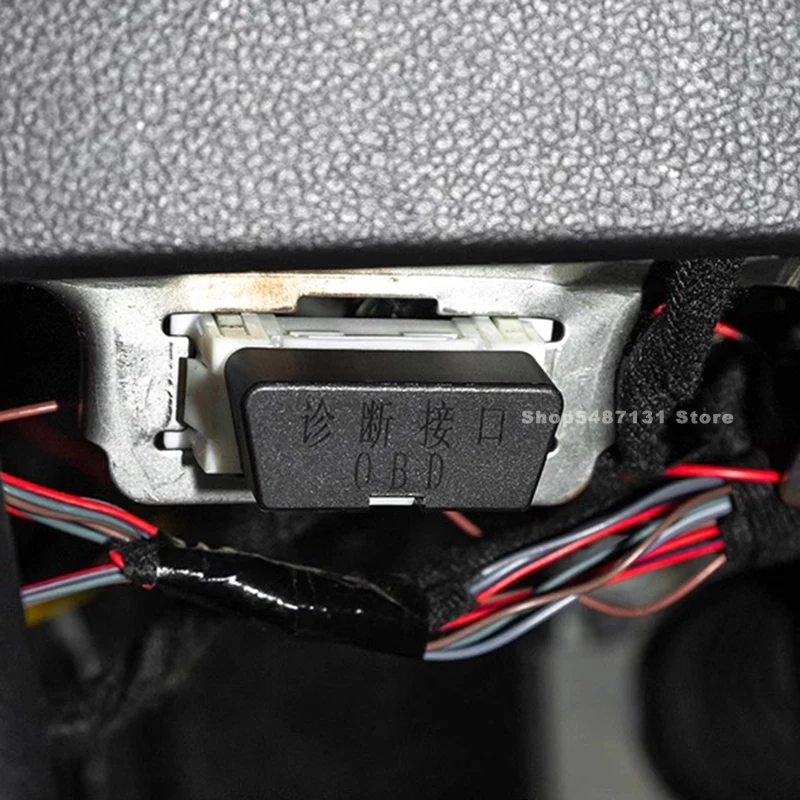 Car OBD Interface Protection Cover Fit for Ford Ranger Interior Accessories 2023 2024 2025