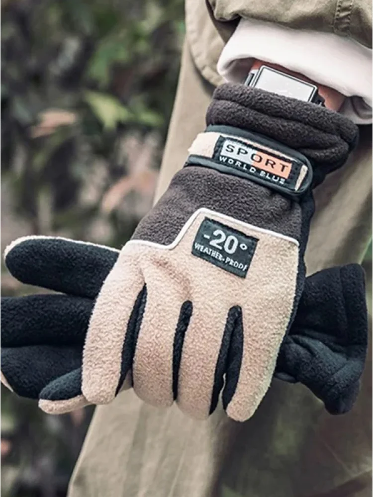 AliExpress 1 Pair Of Full Finger Gloves For Men And Women In Winter Outdoor Windproof And Warm Gloves, Suitable For Cycling, Fishing Skiing