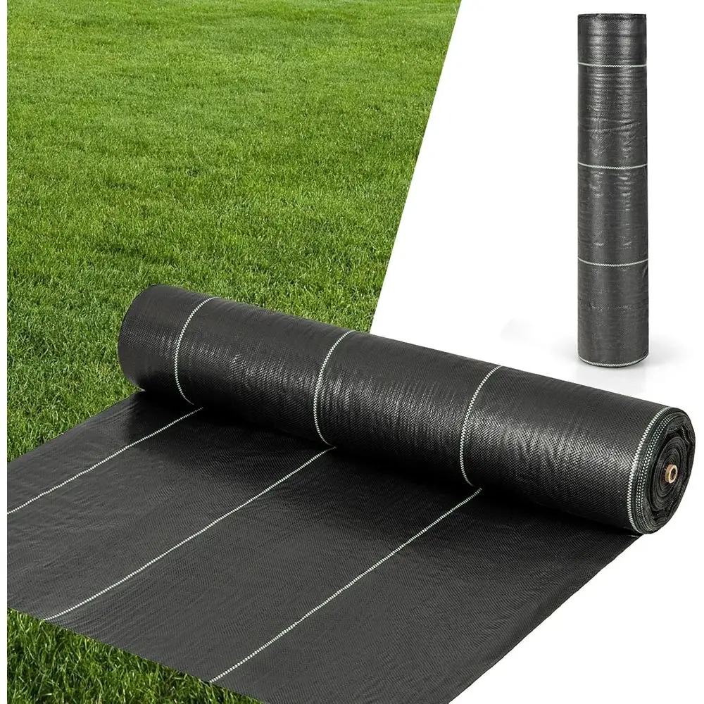 330T Weed Barrier Fabric, 3.2oz Heavy Duty Permeable Ground Cover Geotextile Weed Cloth for Garden, Arm & Driveway