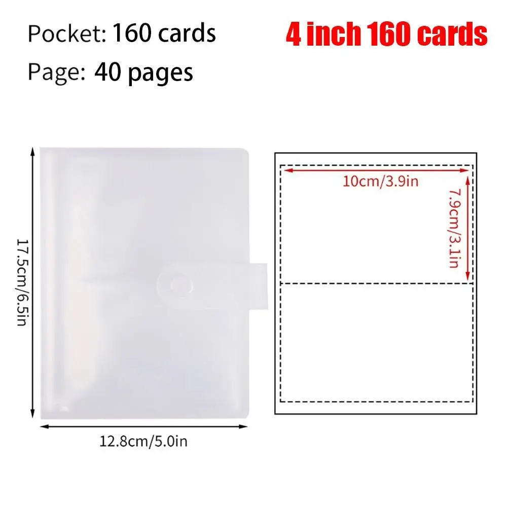 1Pcs Collect Book Photo Album PVC 80/160 Slots Picture Card Holder Transparent 3/4/5/6/7 Inch Photocard Holder Idol Star