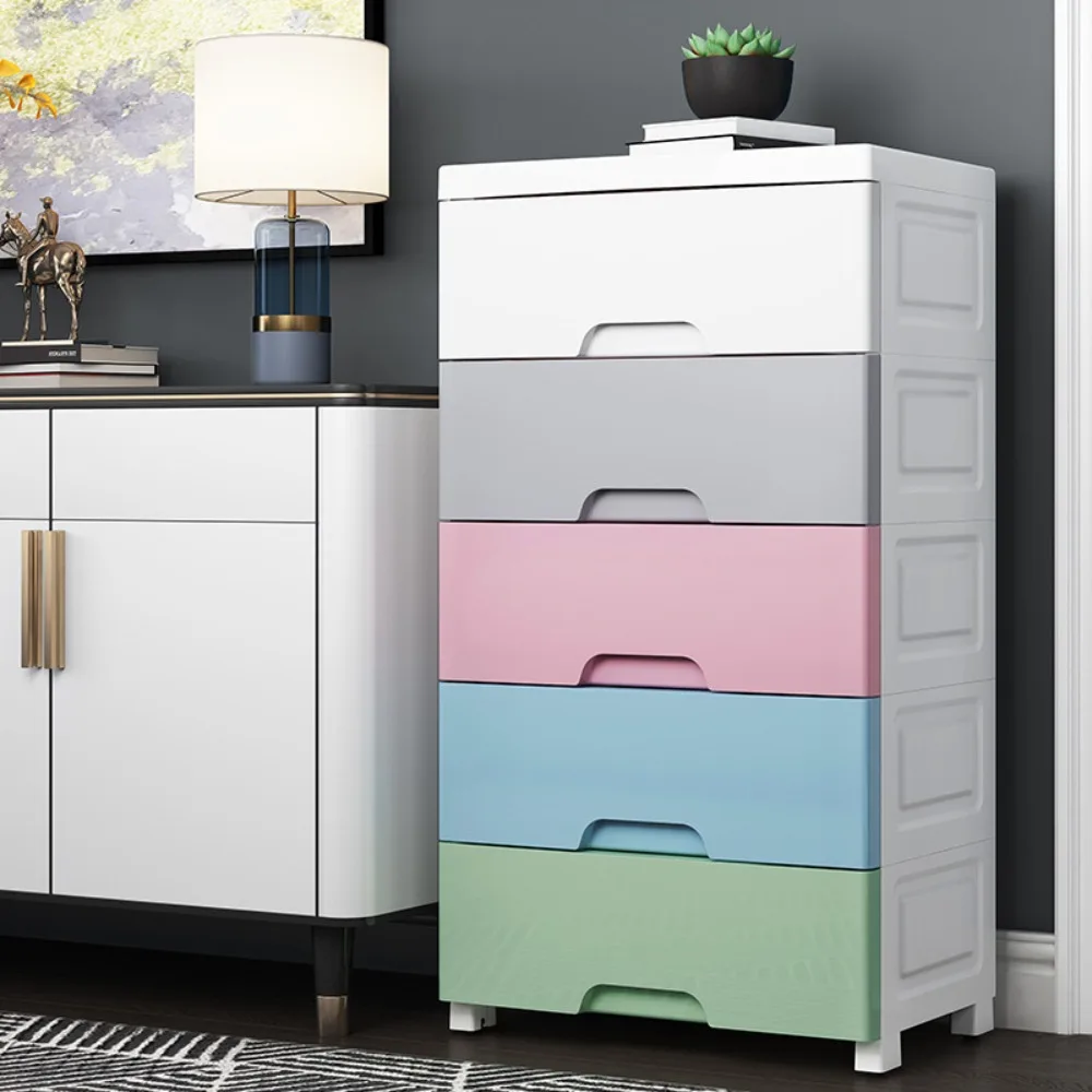 Super Peng 48-58 wide drawer storage cabinet gradient storage cabinet children's household plastic wardrobe assembly cabine